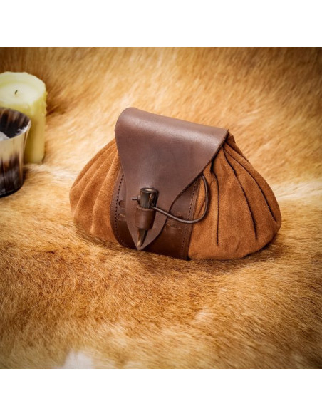 Bolsa de cintura de couro medieval...