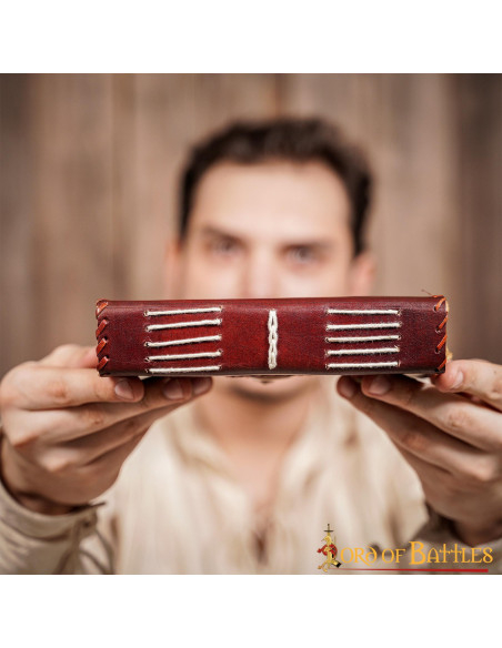 Diário de couro medieval genuíno