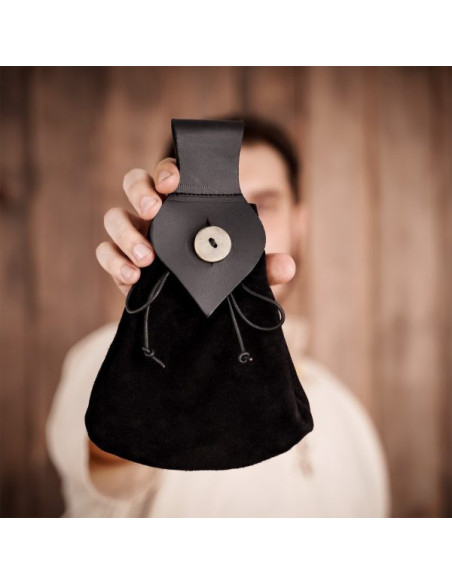 Pochete medieval com fecho de botão