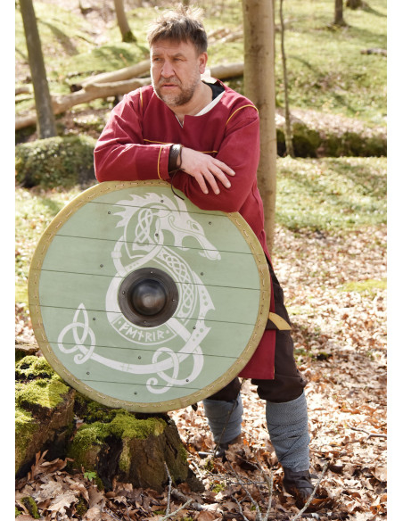 Escudo Viking Fenrir com acabamento...