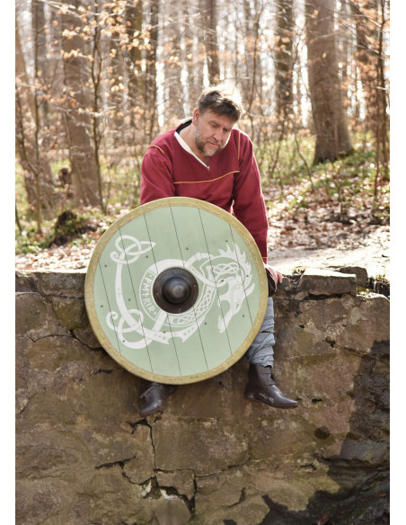 Escudo Viking Fenrir com acabamento...