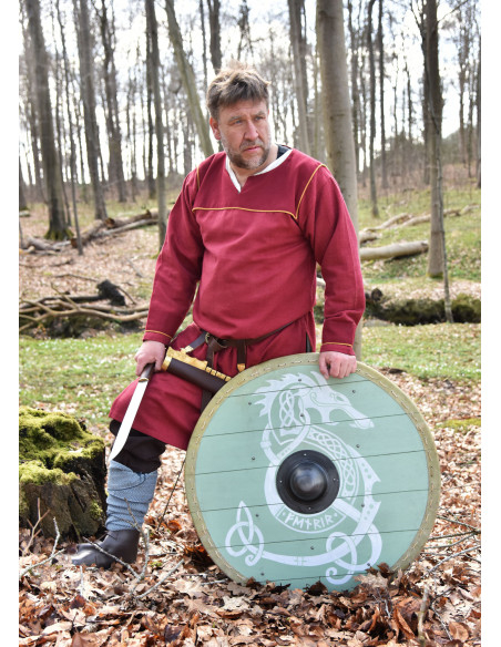 Escudo Viking Fenrir com acabamento...