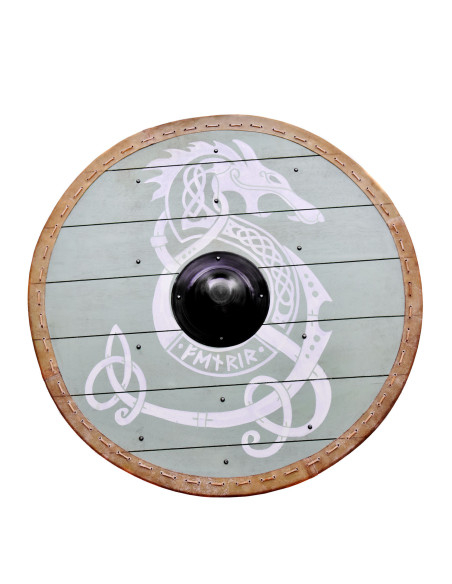 Escudo Viking Fenrir com acabamento...