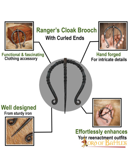 Fecho de fíbula para manto em ferro...