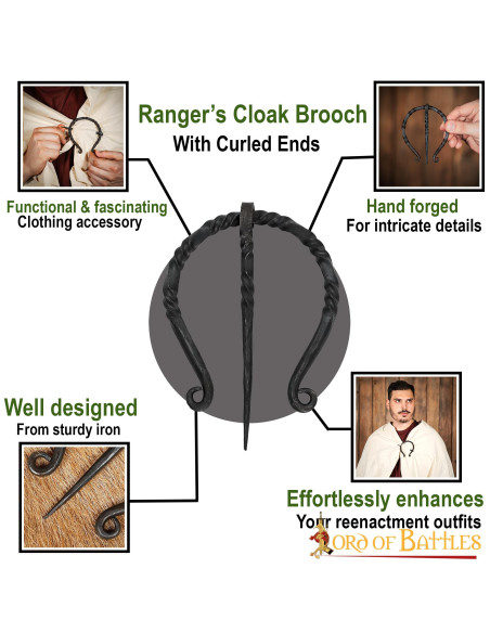 Fecho de fíbula para manto em ferro...