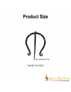 Fecho de fíbula para manto em ferro forjado à mão 2