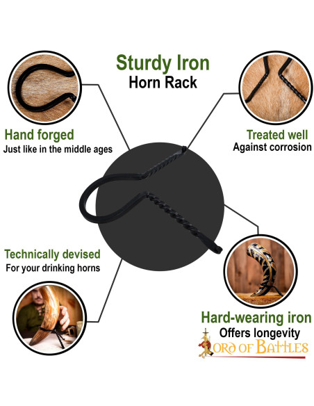 suporte de ferro forjado para chifres