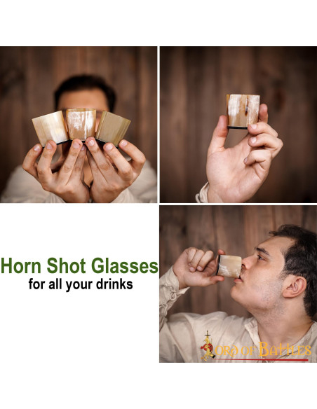Conjunto de 3 copos de shot de corno...