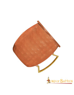 Copo medieval em aço banhado a cobre 2