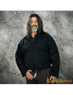 Camisa medieval Thor preta para homem