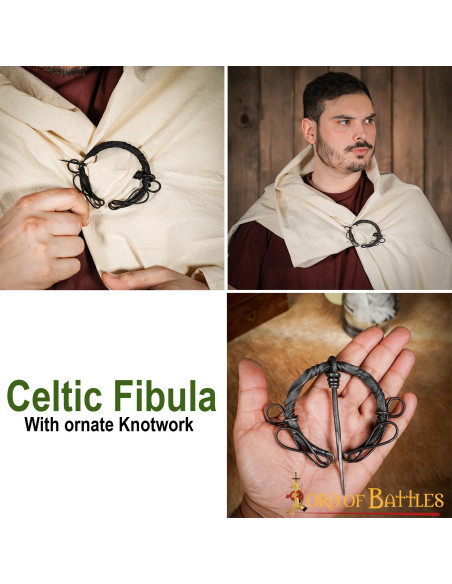 Fíbula celta em ferro forjado com nós