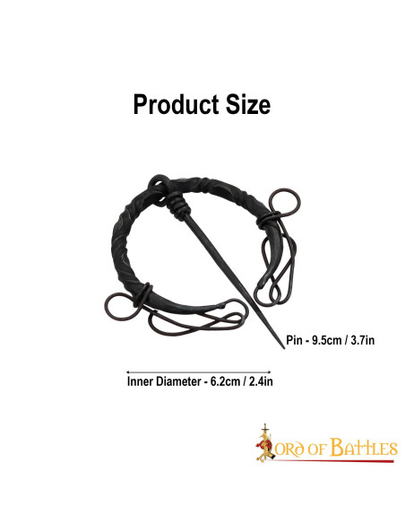 Fíbula celta em ferro forjado com nós