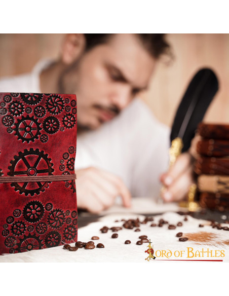 Diário de couro SteamPunk