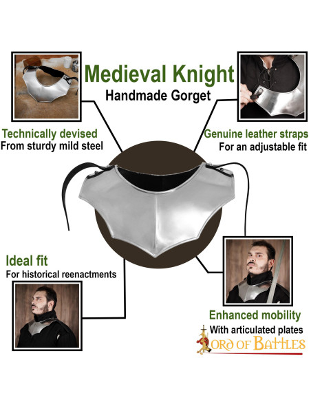 Gorjão medieval simples, acabamento...