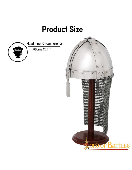 Capacete normando com nasal e cota de...