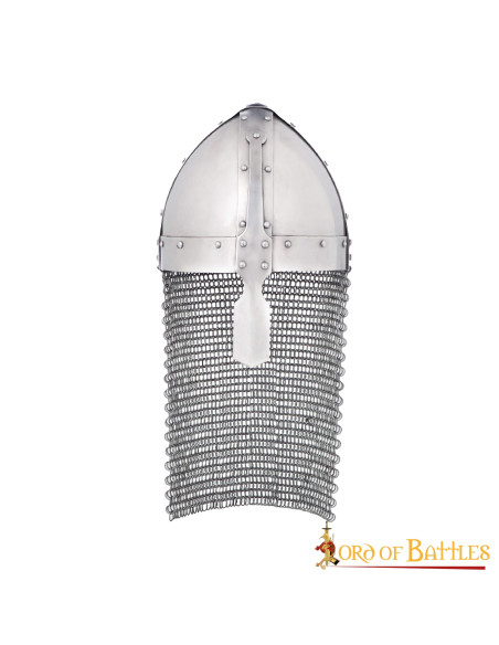 Capacete normando com nasal e cota de...