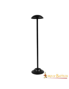 Suporte de ferro para capacetes, altura 63,5 cm.