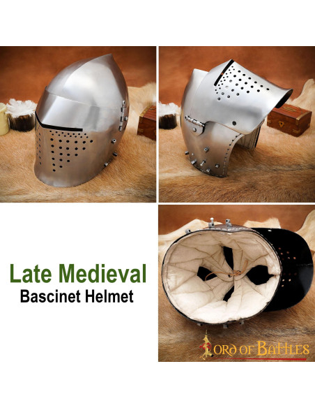 Basinette Medieval com Viseira, Baixa...