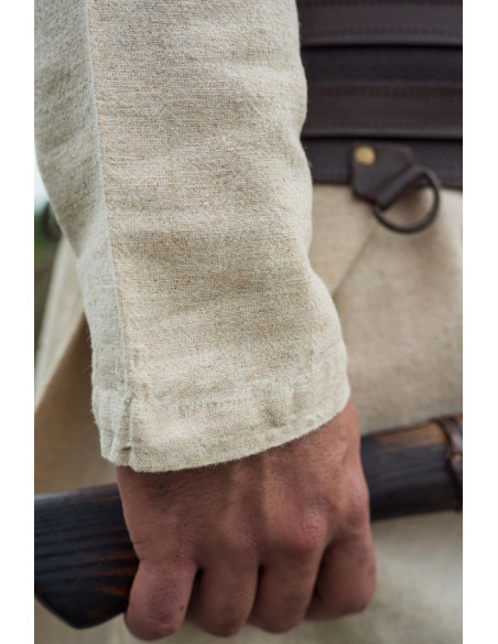 Túnica Viking linho modelo Ragnar,...