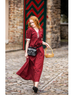 vestido de verão medieval com laços