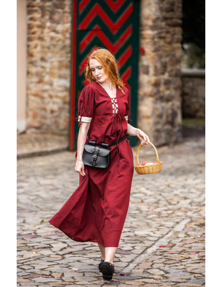 vestido de verão medieval com laços