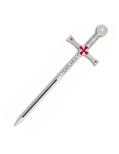 Mini Templários Espada, 17,4 cms.
 Acabamentos-Prata