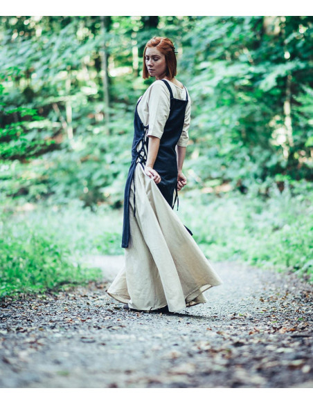 Sobretudo preto mulher Aleiga com alças