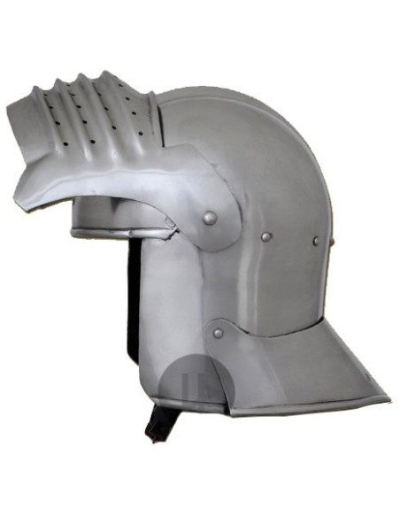 Touca medieval com viseira, ano 1490