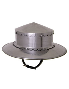 Capacete Kettle medieval, século XIV