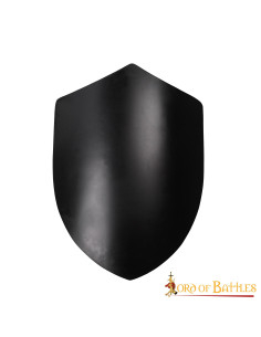 Escudo medieval preto liso, para personalizar