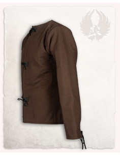 Gambeson de algodão medieval modelo Aulber, marrom 2
