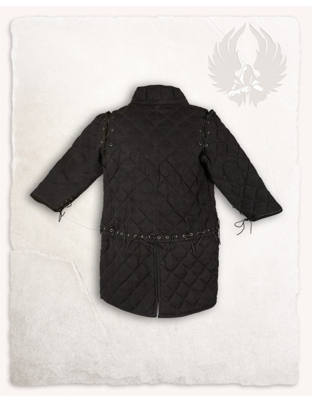 Gambeson medieval modelo Arthur, preto