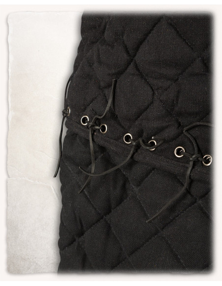 Gambeson medieval modelo Arthur, preto