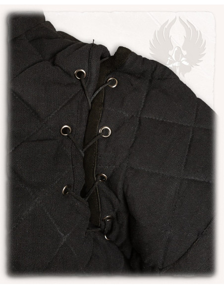 Gambeson medieval modelo Arthur, preto