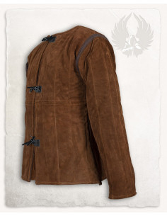 Gambeson de camurça medieval modelo Aulber, marrom claro. 2