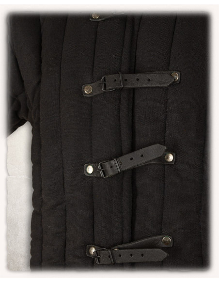 Gambeson medieval modelo Leopold, preto