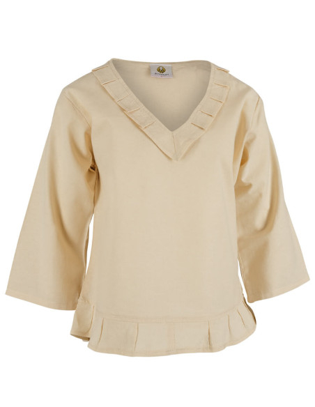 Blusa medieval de algodão modelo...