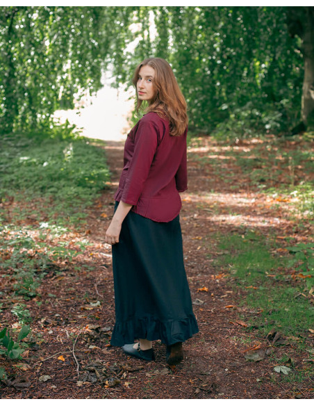 Blusa medieval de algodão modelo...