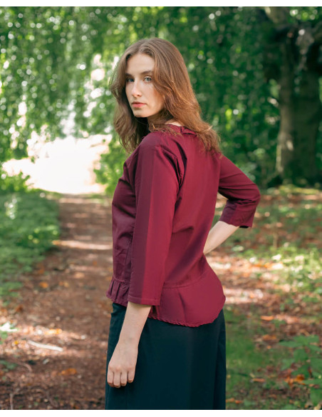 Blusa medieval de algodão modelo...