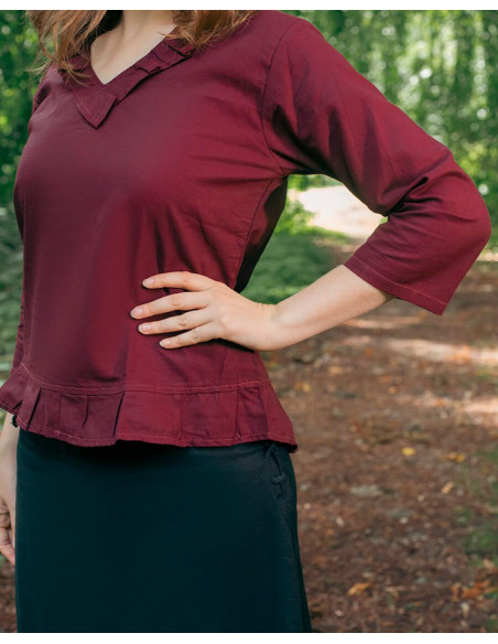 Blusa medieval de algodão modelo...