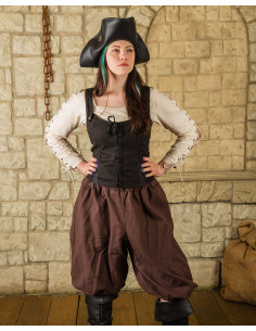 Bustier feminino pirata modelo Lea, preto 2