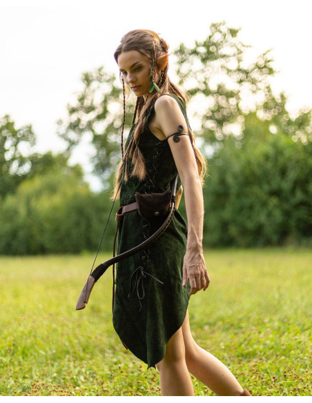 Tabardo medieval élfico em camurça...