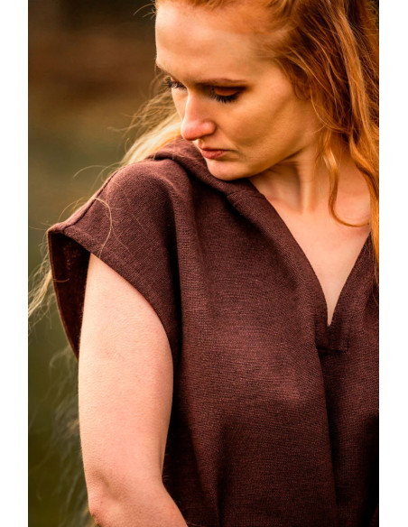 Túnica medieval de arqueiro marrom,...