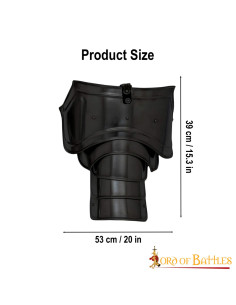 Ombreiras de guerreiro medieval em aço macio, acabamento... 2