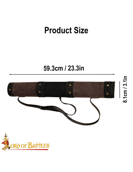 Aljava de couro medieval, modelo de...