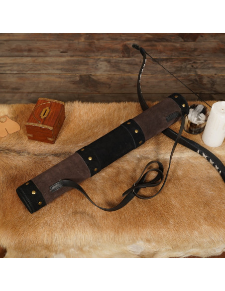 Aljava de couro medieval, modelo de...