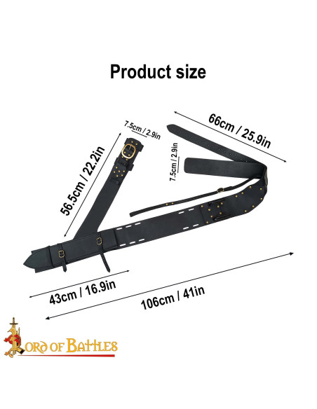 Bainha de couro medieval para as...