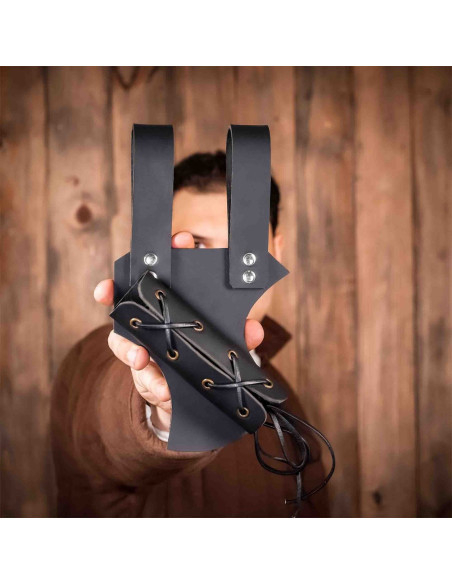 Baldric medieval ajustável em couro,...