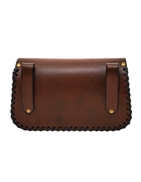 Bolsa de couro com cruz celta em...