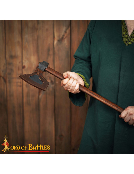 Machado de aço Viking com bainha de...